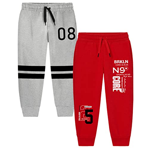 Image of Trampoline Kids Cotton Blend Trackpants Pack of 2 with Drawstrings & Ribbed Cuffs | Vibrant Printed Joggers for Boys & Girls | Soft Waistband & Side Pockets | Everyday Comfy Wear