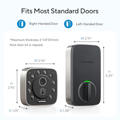 ULTRALOQ 2025 Upgrade Bolt Fingerprint Matter Smart Lock, Fingerprint Keyless Entry Door Lock, Works with Apple Home, Alexa, Google, SmartThings, IFTTT, Built in Matter Over Thread, BHMA Grade AAA by ULTRALOQ - Image 6