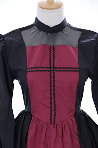 Kawaii-Story JL-655 Czarno-czerwony długowłosy kostium wampira w stylu Dark Gothic (rozmiar M)
