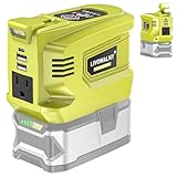 200W Power Inverter Compatible with Ryobi 18V, DC 18V to AC 110-120V Battery Inverter, Portable Power Station Generator, Charger Adapter Battery Powered Outlet with 2 USB Ports & 1 Type-C & 1 AC