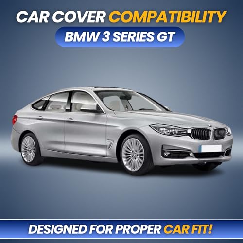 Image of Premium 100% Waterproof Car Cover for BMW 3 Series GT Model | All-Weather, UV & Dust Protection | Heavy-Duty 3-Layer Fabric | Custom Fit with Mirror & Antenna Pockets | Navy Blue