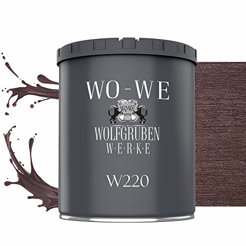 WO-WE Lasure protecteur pour bois W220 Ultra résistant Opaque Satiné Saturateur des meubles - Palissandre - 1L