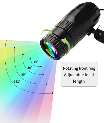 Pinspot Spot Light With Remote Mini 15W Rgbw Led Spotlight Spotlight Lights Stage Lighting For Mirror Ball Club Dj Disco Party Show Bar Club Wedding Adjustable Focal Length Black #TOP1