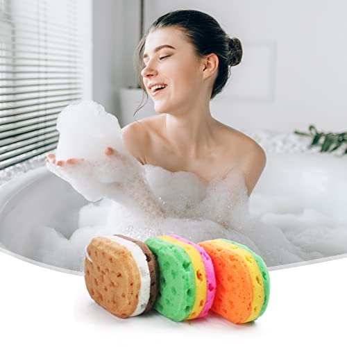 3 Pcs Bath Sponge For Women/Men/Teenager, Exfoliating Bath Sponge Body Sponges Shower, 3 Colors Pouf Foam Loofahs Sponge To Spa Reusable #TOP4