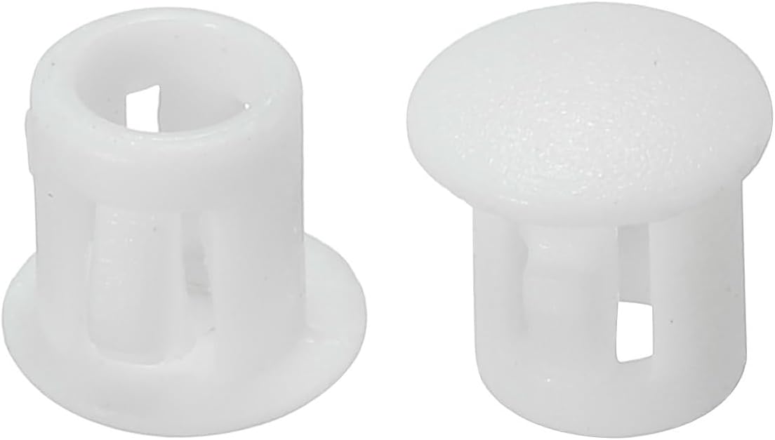 30PCS White Hole Plug Screw Cap Cover Flush Type Panel Plug for Fastening Kitchen Cabinet or Furniture Panel