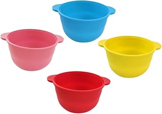 FRCOLOR 4pcs Wax Melting Bowl Silicone Pot Wax Machine Replacement Wax Warmer Pot Rubber Wax Pot Silicone Prep Bowl Maquina De Cera Para Depilar Dip Cups Face Silica Gel Heating Bowl