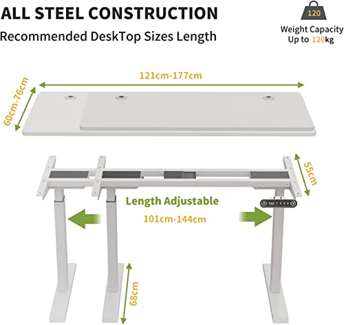 Radlove Telaio da scrivania regolabile in altezza