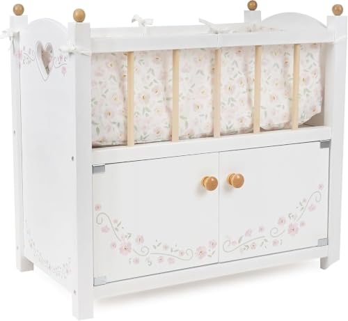 509 Crew: Little Flora - 2-in-1 Wooden Doll Cabinet Bed - Flower-Tan-Pink, Sleep & Storage Station, Mattress & Pillow, Pretend Play Toy, Kids 3+ by 509 - Used condition - US$35.77