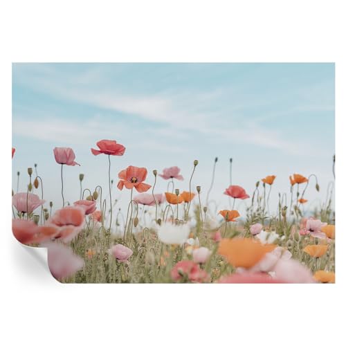 Murales de flores con ilustraciones decorativas en vinilo de 152x104 cm 2