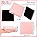 Huquary 36 Pieces Bracelet Gift Box Earring Jewelry Boxes Packaging Square 3.5 x 3.5 X1.2 Inch Jewelry Packaging Small Gift Case with Lids for Ring Necklace Watches Keychain, Pink
