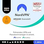 NordVPN Amazon Essenziell, 10 Geräte, 2 Jahre, VPN & Passwort-Manager, Digital-Code