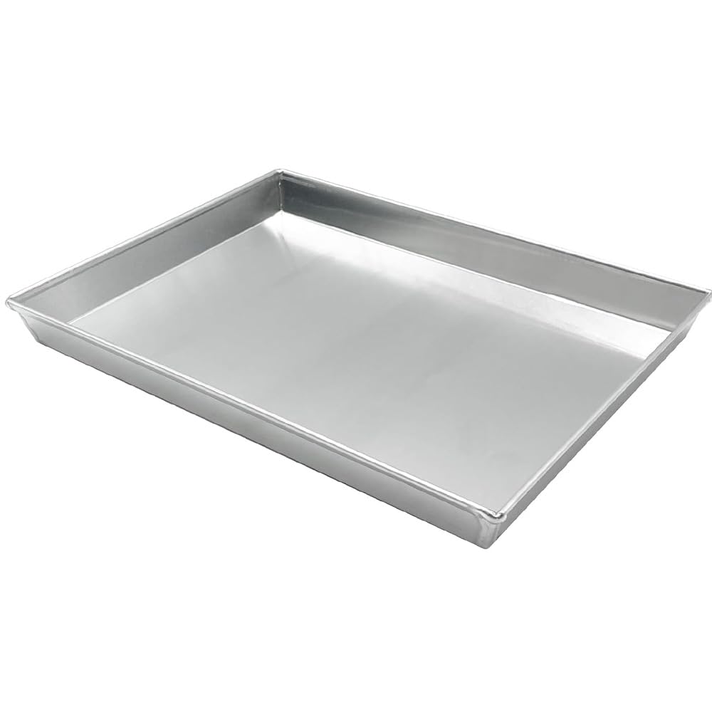 Set 2 Teglie per forno Rettangolare Pizza Lasagna Arrosti pasticceria 45x35x3 cm in Alluminio Puro 99,5% Professionale Made in Italy Alta Conducibilità Termica Ideale in Cucina Casalinga Ristorazione