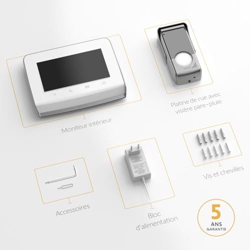 Visiophone connecté Somfy V350 Connect avec écran 7 pouces noir - 7