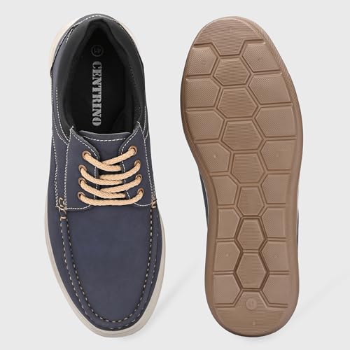 Image of Centrino Penny Loafers for Men | Shoes for Man Stylish | Casual Slip-On with Cushioned Insole | Lightweight Comfortable Mens Loafer Shoes | Hand-Stitched Moccasin Design | Slip On Shoes for Man Daily (9784)