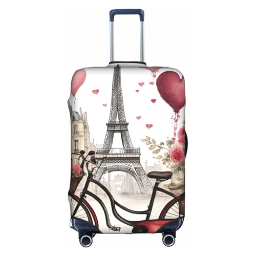 Housse pour bagage Paris imprimé cœur blanc XL au style romantique