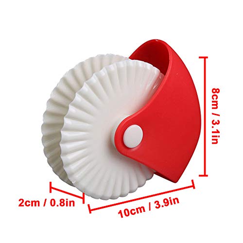 Cortador de roda de massa Zwbfu para massa de torta, decorador de massa de pizza, massa, bordas reco
