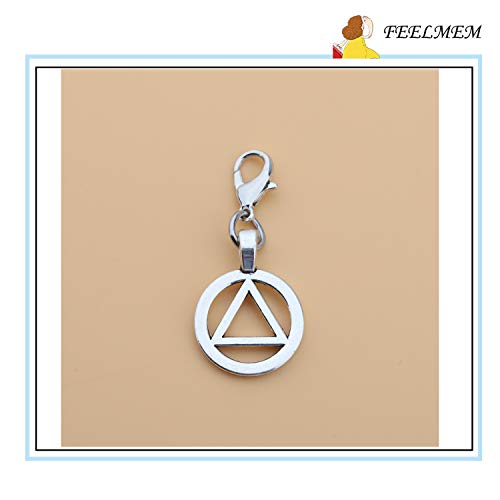 FEELMEM AA Recovery Jewelry AA Sobriety Charm Zipper Pull Alcohol Anonymities Gifts Sober Sobriety Charm Sobriety Gifts3