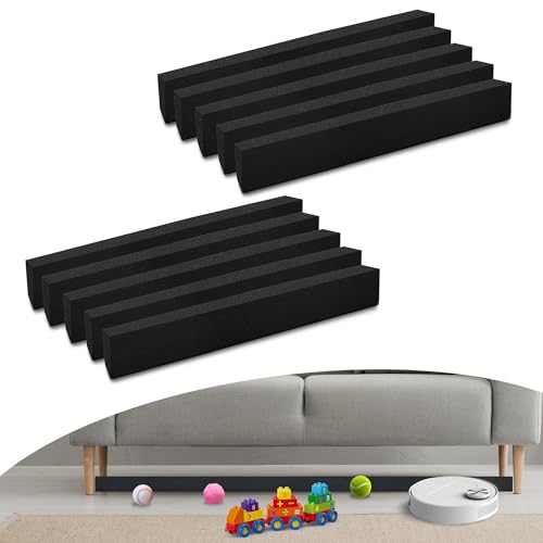 AmaCielo 10 Pcs Under Couch Blocker, Under Bed Blocker for Pets Toys Barrier, Sponge Under Furniture Blocker with Strong Tapefor, Stopping Small Items from Getting Under Couch 17" L x 2.4" H by AmaCielo - Used condition - US$17.29
