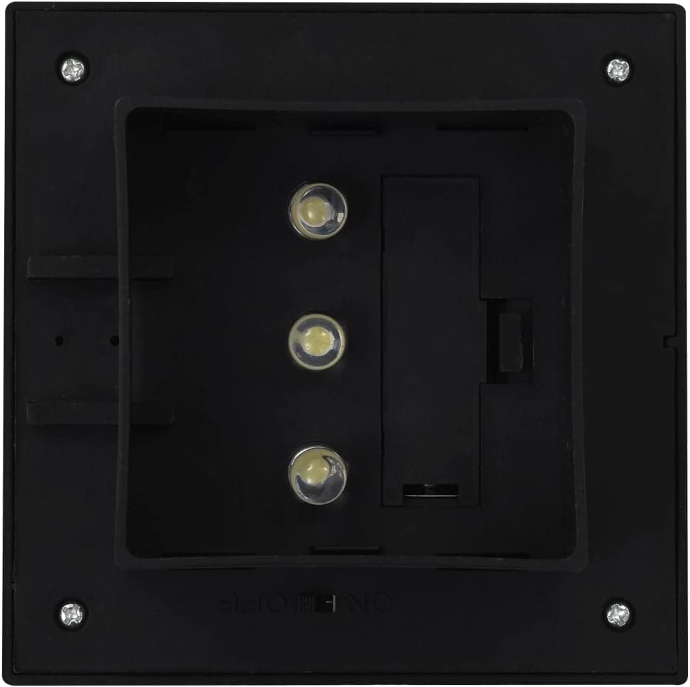 vidaXL Solar Lamp Set of 6 Black Plastic 4.7 in Square Solar Lamp