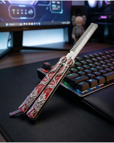 Peines metálicos Dragon rojo Butterfly Dragon Desk Fidget miniatura 3
