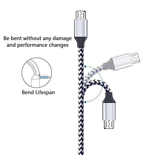 image for Micro USB Charger, FiveBox 5Pack 6ft Android Charger Cable Fast Chargi