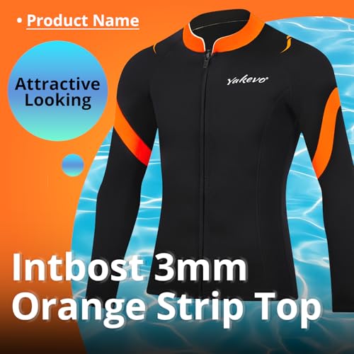 Camiseta para hombre y mujer de neopreno, 3mm, manga larga, con cremallera frontal, para snorkeling, natación, surf, buceo y deportes acuáticos miniatura 2