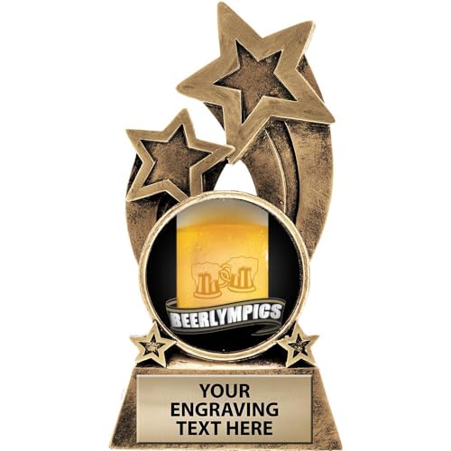 Crown Awards Beerlympics Trophy, 5.75" Glory Resin Beerlympics Trophies with Free Custom Engraving