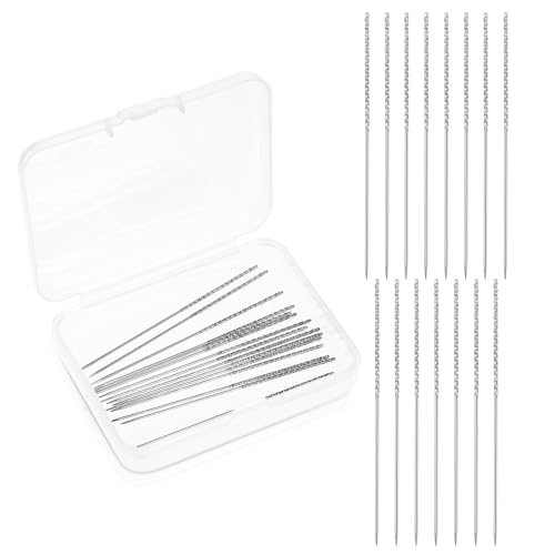 15pcs Snag Repair Tool,Snag Nab It Tool,Snag Repair Needle Leather Craft Sewing Needles Broken Thread Repair Tools Suitable for Knitting Knitted Cloth Clothing Curtains (0.03 x 2.36 Inch)