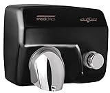 Volumen: 68 dB Medic linics secador de manos con botón de presión de acero negro de pared Montaje 2250 W