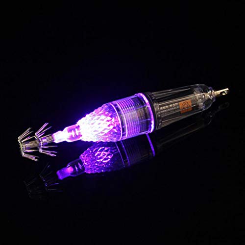 Without brand 12cm LED Underwater Fishing Light Squid Lamp Bait Lures Deep Drop Waterproof Artificial Octopus Lamp Attracting Fishing Tackles (Color : 2)