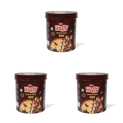 Image of Dukes Waffy Chocolate flavoured Wafer roll Jar (250g) (Pack of 3)