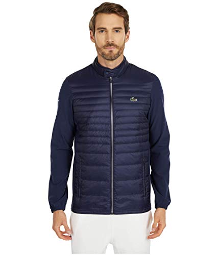Lacosteメンズスポーツ長袖パッド入りゴルフジャケット, ネイビーブルー/ネイビーブルー/ネイビー, X-Large/2X-Large