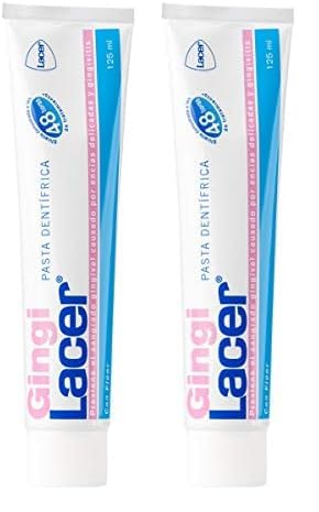GINGILACER - Pasta Dentífrica 125 ml, Previene y Elimina la Placa Dental, Alivia Enfermedad Periododental, Pasta de Dientes, Reduce el Sangrado Gingival, Idónea para Pacientes Diabéticos