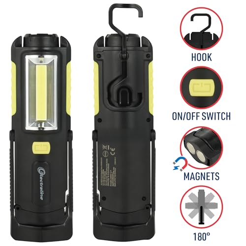 Electraline 58039 LED-Taschenlampe, 3 W, 200 Lumen, COB-Technologie