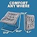 Oakham Comfy Chair for Adults, Soft Faux Fur Folding Lounge for Bedroom Living Room Dorm Rooms Flexible Reading Chair for Teens Kids, X-Large Foldable (Faux Fur-Grey)