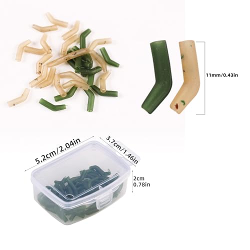 Alineadores para anzuelos de pesca, 50 piezas multicolor miniatura 2