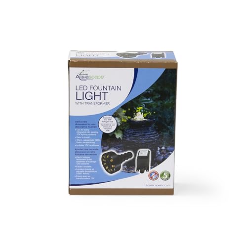 Aquascape Warm White LED Fountain Accent Light Kit with Transformer for Outdoor Water Fountains & Water Features, Submersible Pond Lighting, 84009 by Aquascape - Image 3