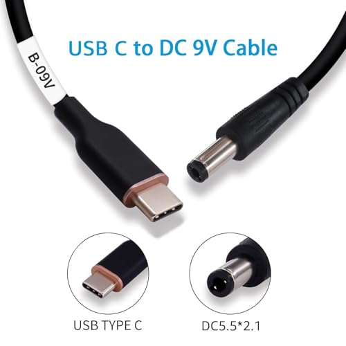 DSD TECH MagicConn USB Type C PD to DC Power Cable-9V