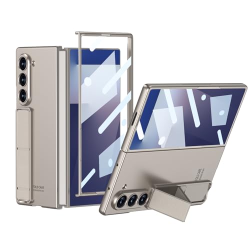 Coque Galaxy Z Fold 7 antichoc rigide mate avec film écran rigide gris titane