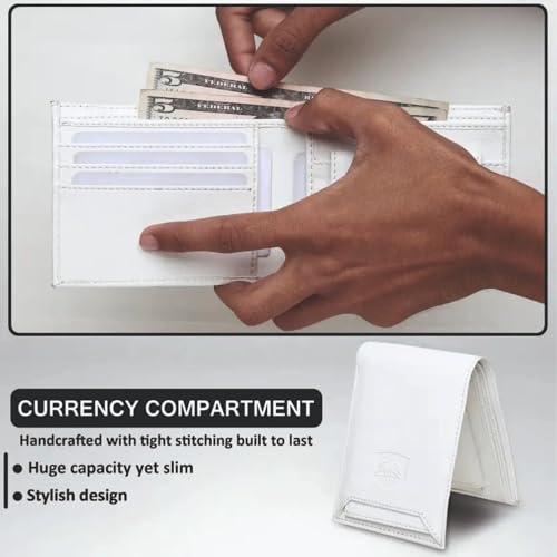 Image of SAMTROH Pu Leather Wallet for Men, White