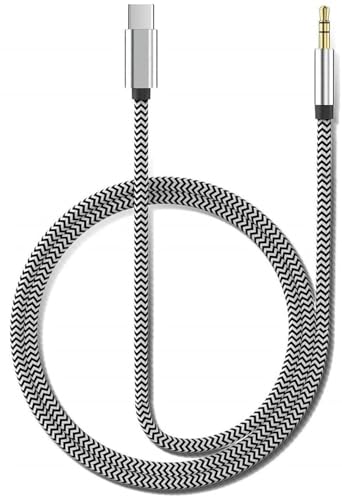 Câble USB C vers 3,5mm Jack, Cable Jack Adaptateur Casque, Cable Aux Voiture Stéréo Audio Compatible avec Galaxy S22/S21/S20-3M