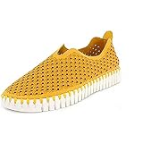 ILSE JACOBSEN HORNBÆK Women's Tulip 139 Flat | Slip-On | Low-Top | Golden Rod | 9 M US