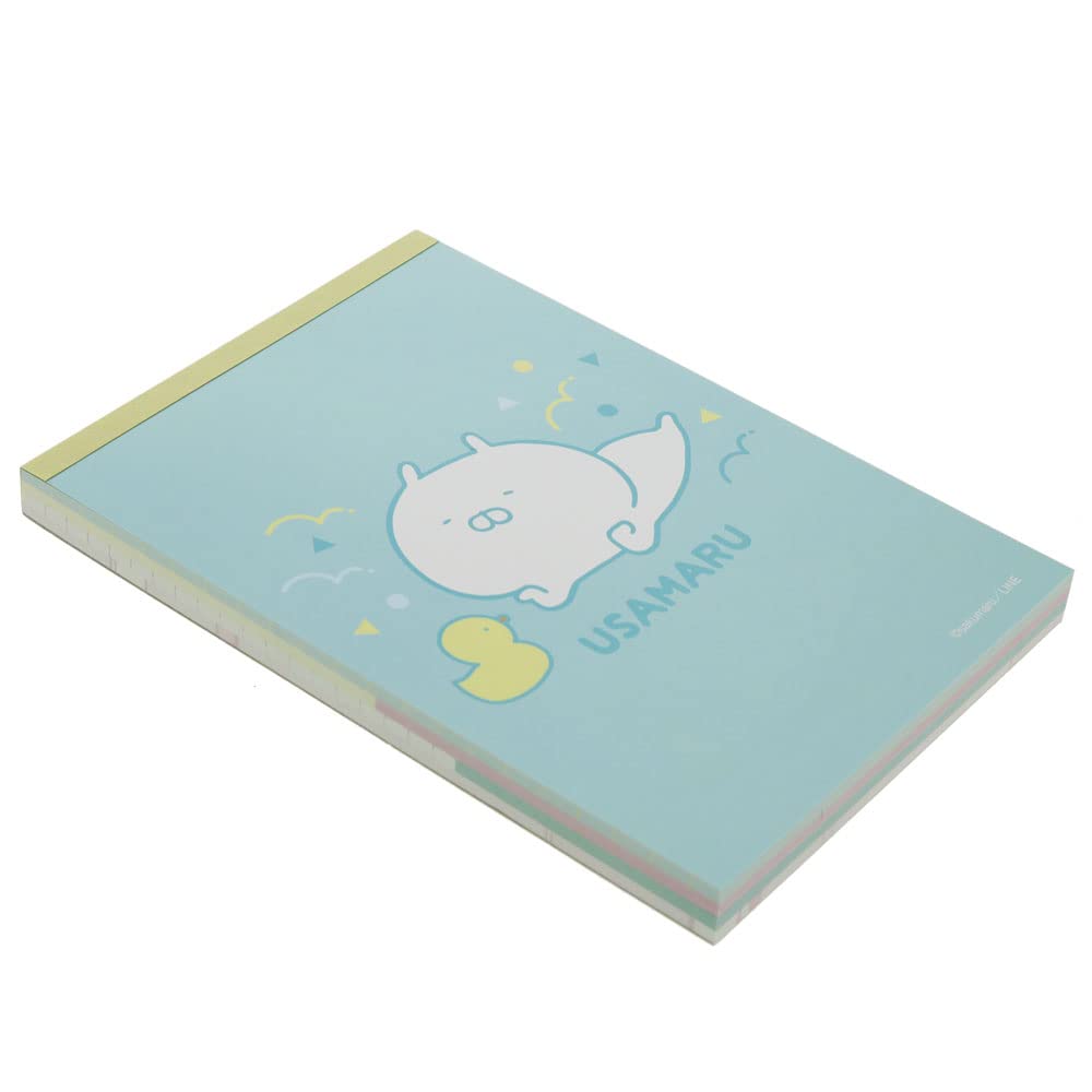 Amazon.co.jp: サンスター文具 うさまる メモ A6 ブルー