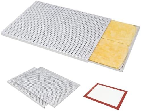 Manual Puff Pastry Sheets - Aluminum Alloy Perforated Baking Sheet with Silicone Pad, Versatile Mille Feuille Tray for Home Bakery, Perfect for Pastries and Desserts