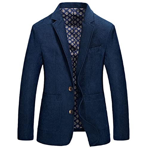 Blazer décontracté homme Kelsiop XXXXL la veste bleue ajustée sans serrer