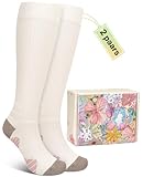 BLONGW Kompressionsstrümpfe Damen Nahtloser Sockenkopf Stützstrümpfe Elastizität Kompressionssocken Sport Thrombosestrümpfe für Fernreisen