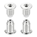 QUARKZMAN 4 Piezas De Cierres Para Aretes, 3 Mm S925 Plata Cierres Con Forma De Para Aretes De Poste, Plata
