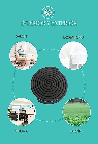 Anti-nuisible Naturel Spirales Anti-moustiques à La Citronnelle - 10 Pièces Avec Supports Repulsif Extérieur Naturel 8 Heures