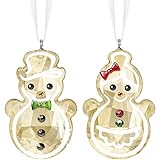 SWAROVSKI Gingerbread Snowman Couple Ornament, 4.6, Multicolor