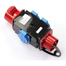 CEE Construction Power Distributor High Current Schuko Adapter Distributor 3 x 230 V 1 x 400 V 5-pin 16 A IP44 Outdoor Construction Sites Caravan Motorhome Caravan Marquee solartronics SP-1605A